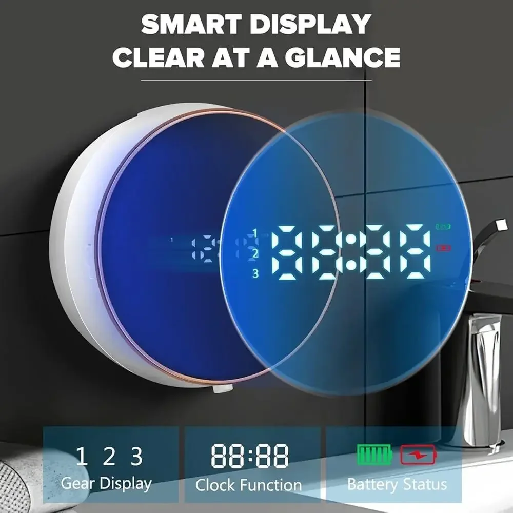 Automatic Soap Dispenser Foam Bathroom Wall Mount Rechargeable Touchless White
